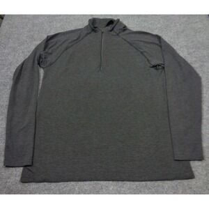 Lululemon Shirt Mens 2XL Gray 1/4 Zip Lightweight Metal Vent Tech Adult